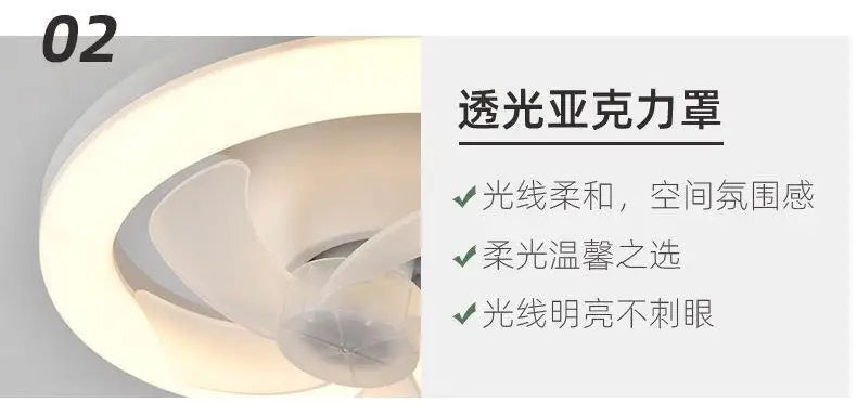 LED Ceiling Fan with E27 Screw and Remote Control, Oscillating Ceiling Fan with Adjustable Speed, Quiet for Bedrooms (124)