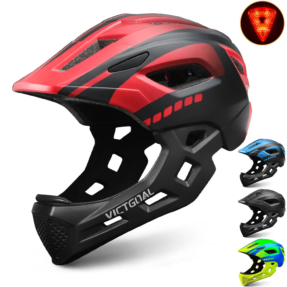 VICTGOAL Kids Detachable Full Face Bicycle Helmet Child Sports Safety Cycling Protection for Balance Bike Roller Skating Caps