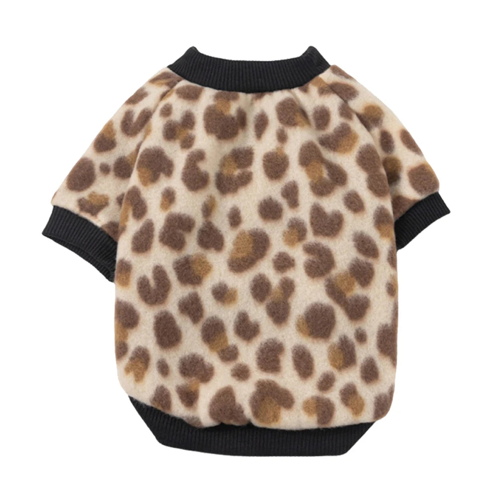 Warm Fleece Pet Pullover Sweater for Cats And Small Dogs Autumn Winter Cat Puppy Clothes Cute Printed Kitten Costume Outfits