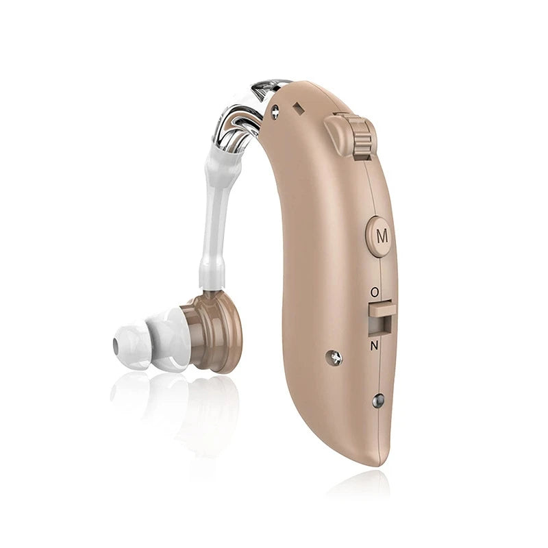 BTE Rechargeable Digital Hearing Aid for Deafness Adjustable Tone Best Sound Amplifier Portable Deaf Elderly BTE Hearing Aids ﻿