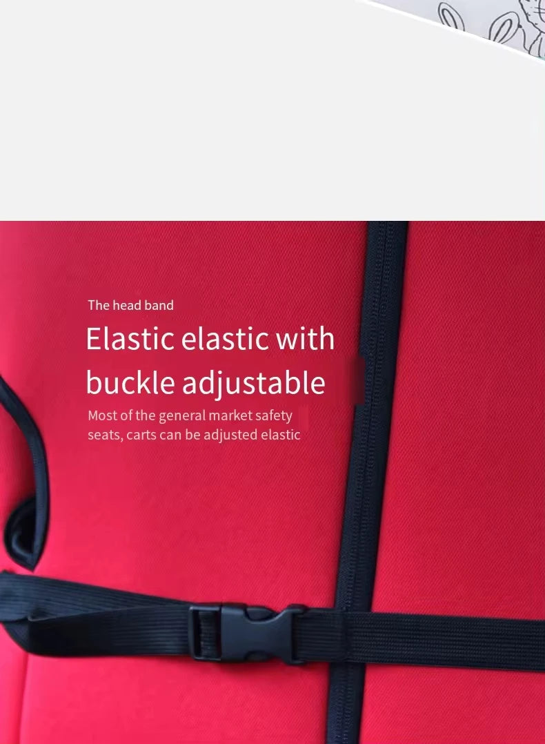 PANGDUBE 2Pcs/set Baby Head Support Strap Car Seat Headrest Pillow Adjustable Neck Protector for Infant Child Safety Travel
