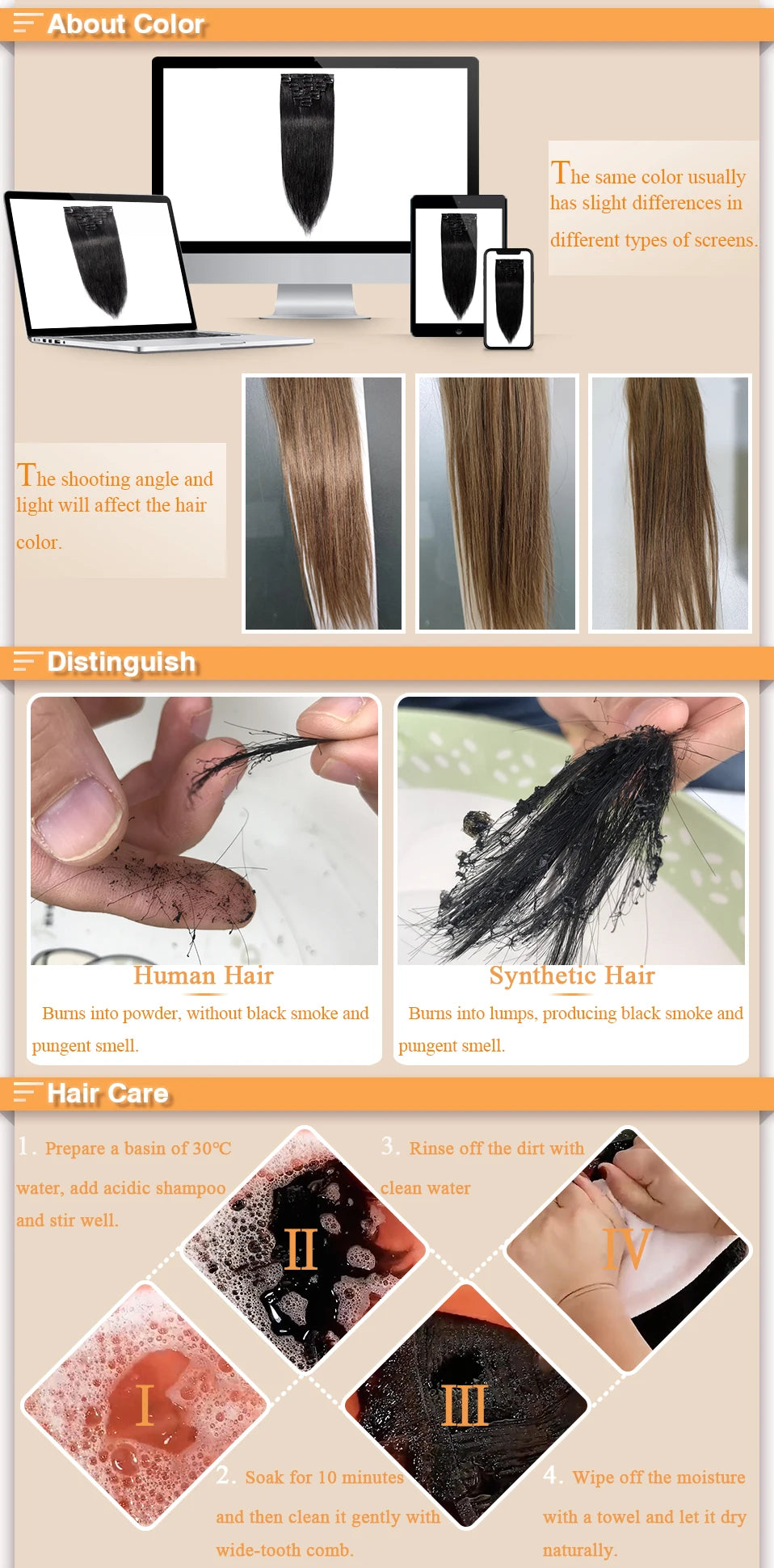 S-noilite 1Piece In 5clips 100% Human Hair Extensions Straight Brazilian Light Dark Brown #1B #4 #6 #613 Blonde Non-Remy 40g-60g