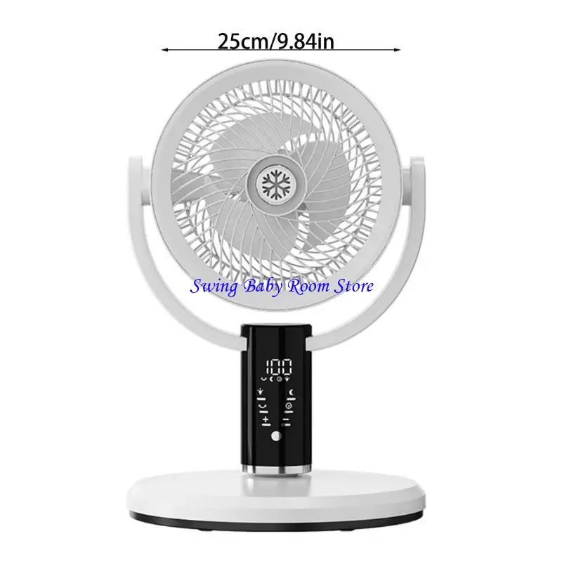 High Efficiency Floor Fan with Wide Angle Airflows Distribution Portable Air Circulator Remote Control Bedroom Quiet Fan
