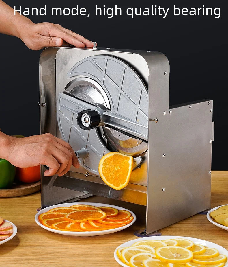 Electric Commercial Manual Slicer Cutting Fruit Machine Lemon Slicer Potato Carrot Ginger Slices Lotus Root Slices