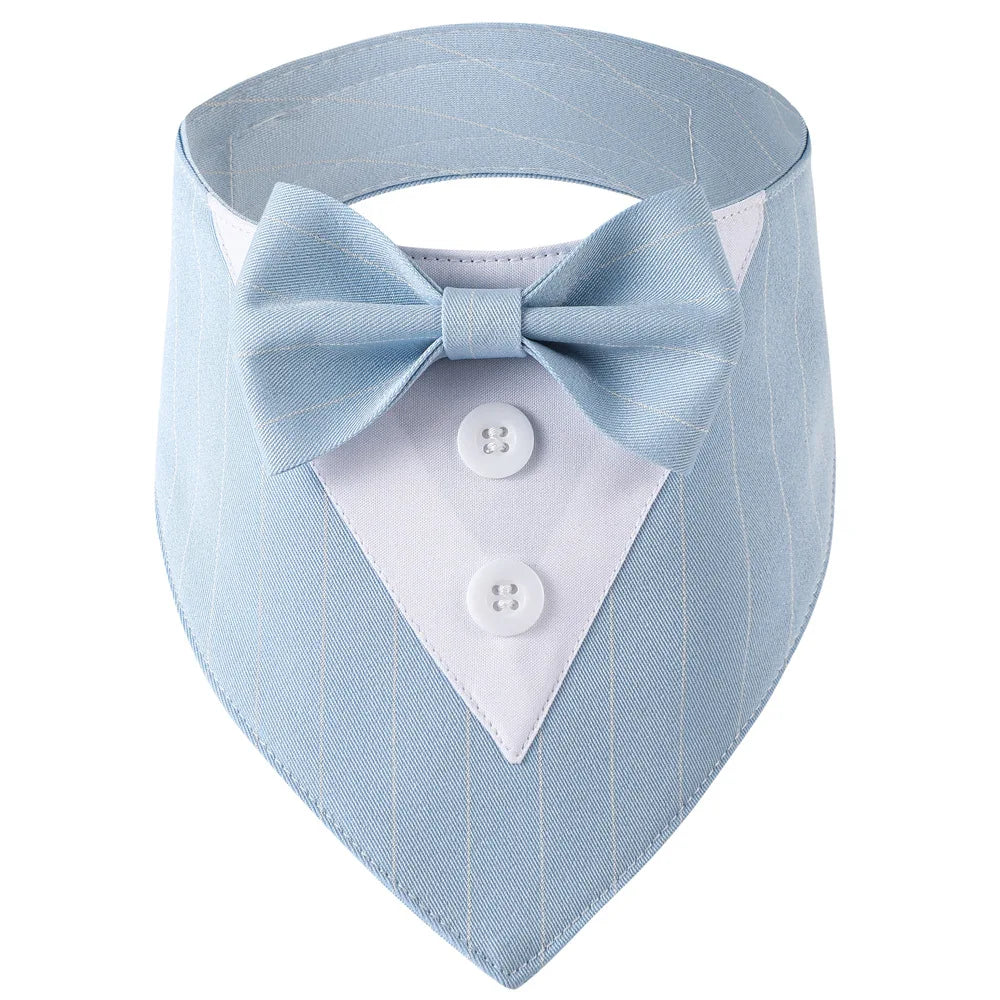 Sucado Handsome Wedding Pet Dog Bandana Elegant Suit Bowtie Luxury Triangular Scarf Collar Engagement Party Gifts Accessories