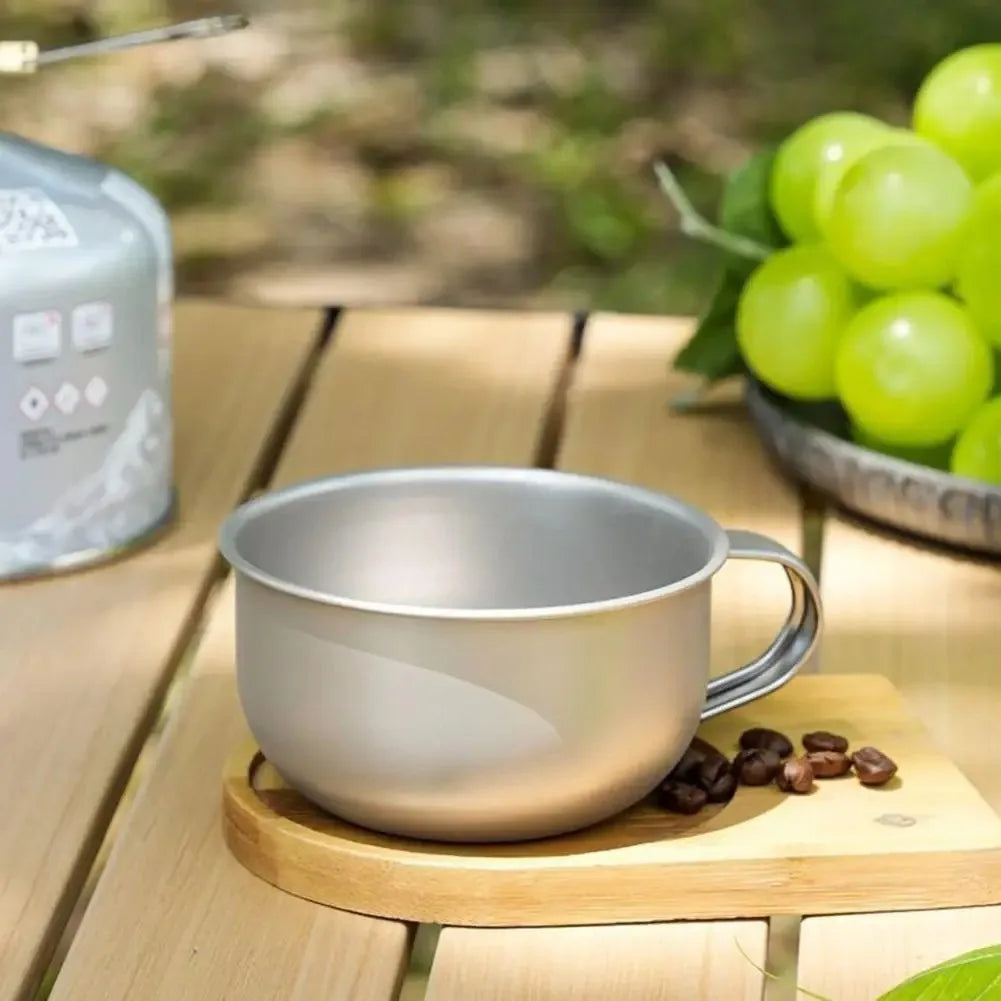MINI Camping Water Cup Titanium Alloy Portable Tea Coffee Cup Outdoor Kitchen Equipment Mountaineering Cups 80/220ml