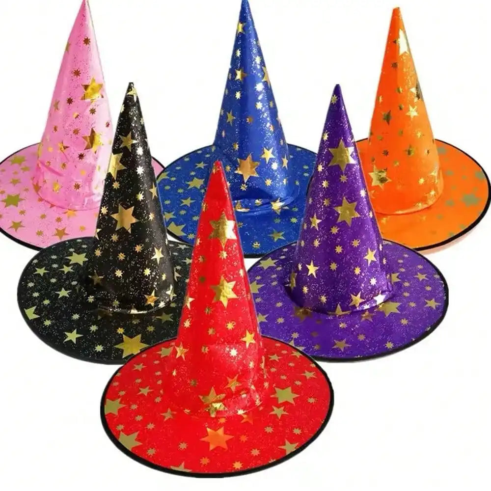 Halloween Witch Hats Masquerade Wizard Kids Hat Role Play Prop Cosplay Costume Home Decoration Dress Up Headgear Party Decor