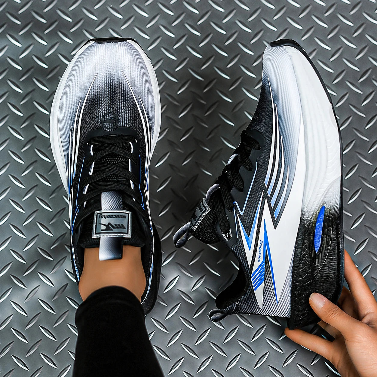 Men Running Shoes Carbon Board Air Cushion Marathon Sneakers Breathable Lightweight Women's Comfortable Speciality Sports Shoes