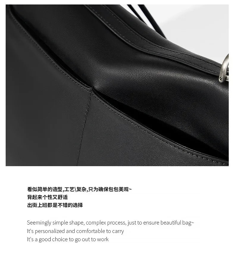 2025 New Luxury Tote Bag for Women Genuine Split Cow Leather Crossbody Shoulder Bag Top-Handle Work Lock Closure Underarm Purse