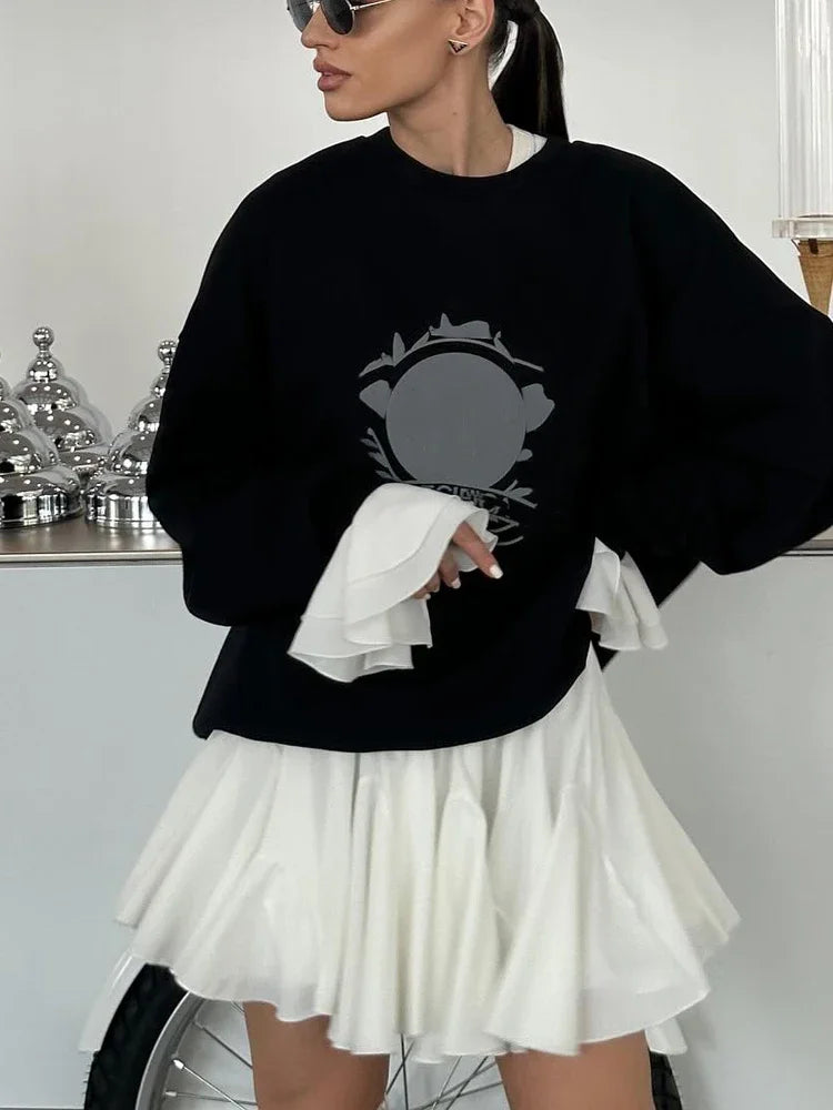 Summer White Women's Mini Skirt A-line High Waist Sexy Cute Ruffle Vintage Tennis Skirt Elastic Waist Tutu Short Skirts Women