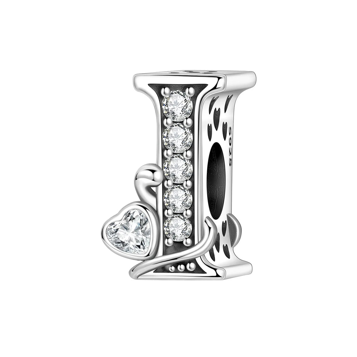 2026 New 925 Sterling Silver Zircon Scroll Grass Pattern 26 Letter Bead Charms for Women Fit DIY Bracelet Necklace Jewelry Gift