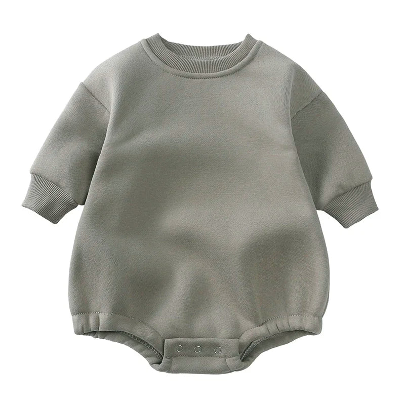 Baby Romper Infant Boy Girl Thick Clothes 6-24M Warm Long Sleeve Newborn Bodysuit Solid Cotton Jumpsuit Soft Winter Clothing