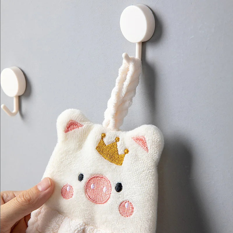 Baby Kids Children Hand Towel Cute Cartoon Water Absorbent Dry Towel Kitchen Bathroom Washroom Household Wipe Clean Hands Towel