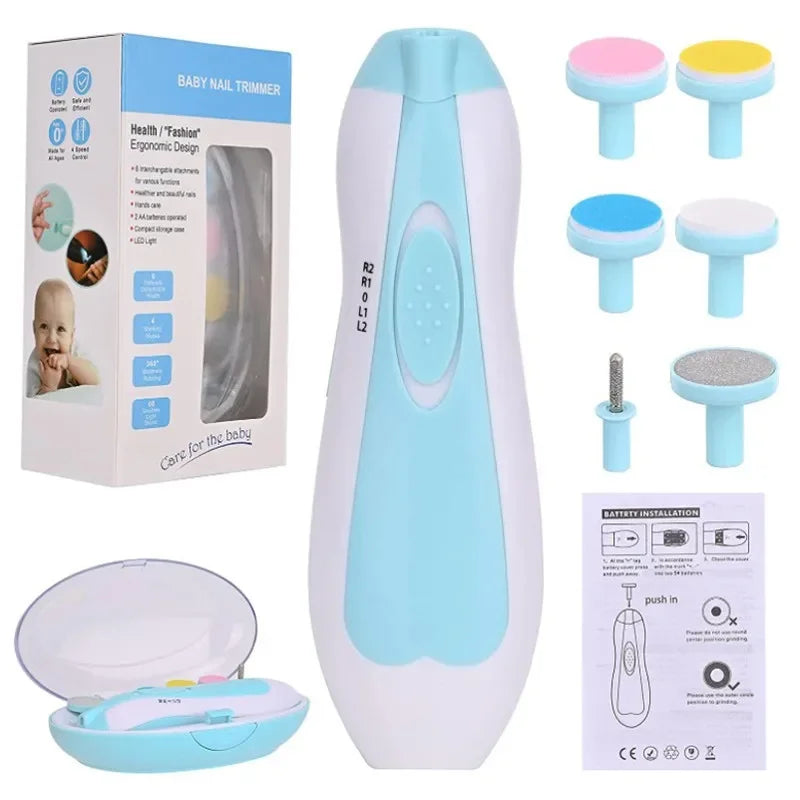 2026 New Baby Electric Nail Trimmer Multifunctional Infant Manicure Set Kids Fingernail Polisher Cutter Baby Care Accessory