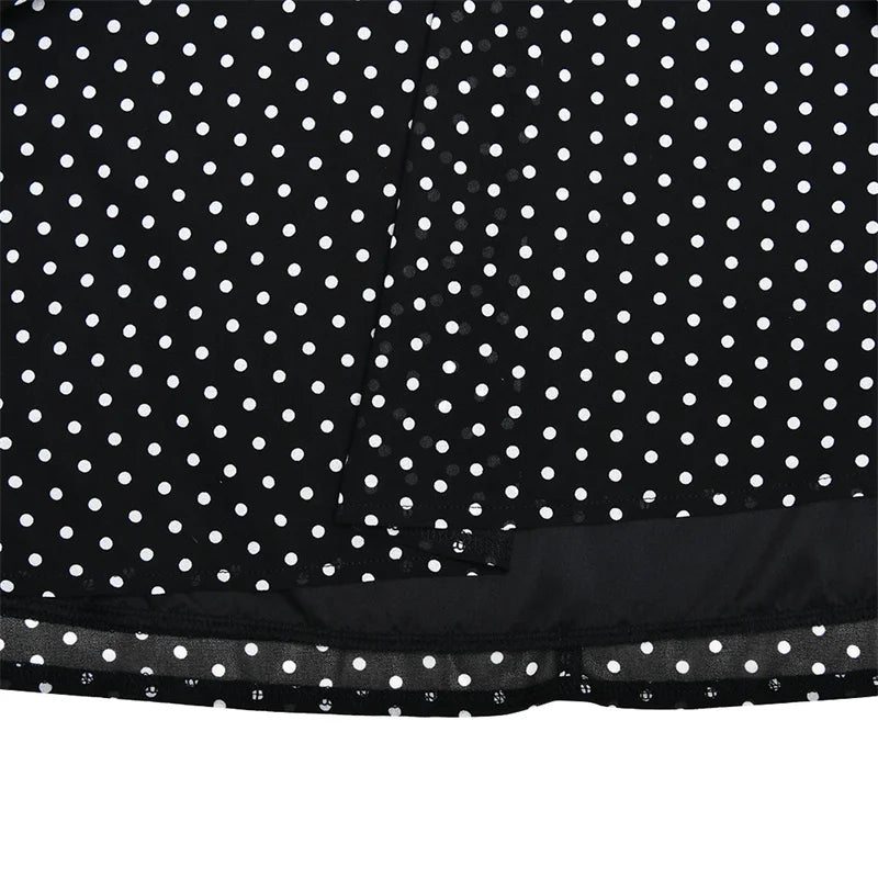 Blifanbo Polka Dot Halter Backless Sexy Maxi Dress Women Gown Ribbon Patchwork Off-shoulder Sleeveless Fashion Club Party Dress