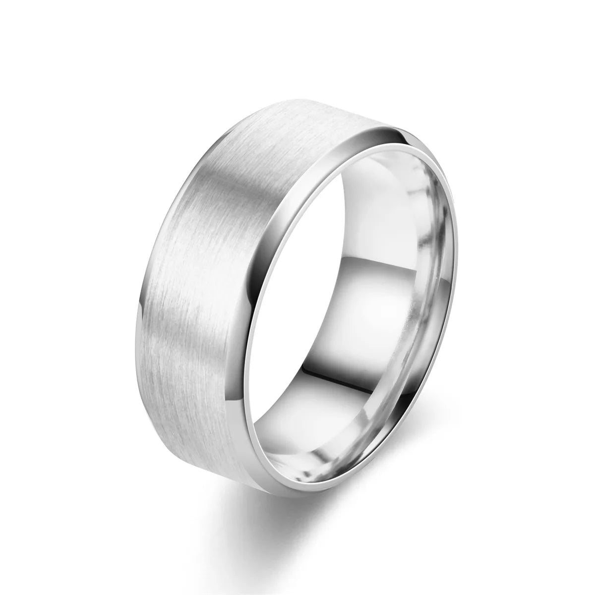 7 Colors Classic 8mm Tungsten Mens Ring Surface Brushed Stainless Steel Ring for Women Wedding Band Couples Jewelry Accessories