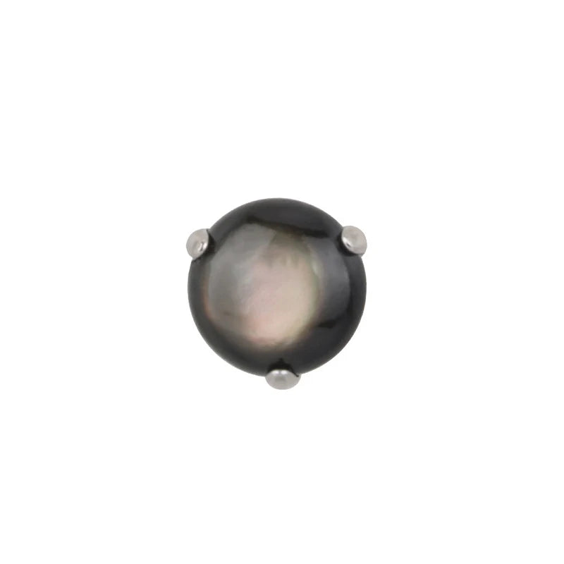 10Pcs G23 Titanium Piercing 3.5mm Natural Stone Ball Ear Nail Lip Stud Tongue Studs Accessories Body Piercing Jewelry Wholesale