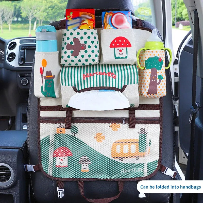 Car Seat Back Storage Bag Cartoon Children's Car Seat Back Hanging Bag Car Storage Bag Storage Supplies Christmas Easter Gift