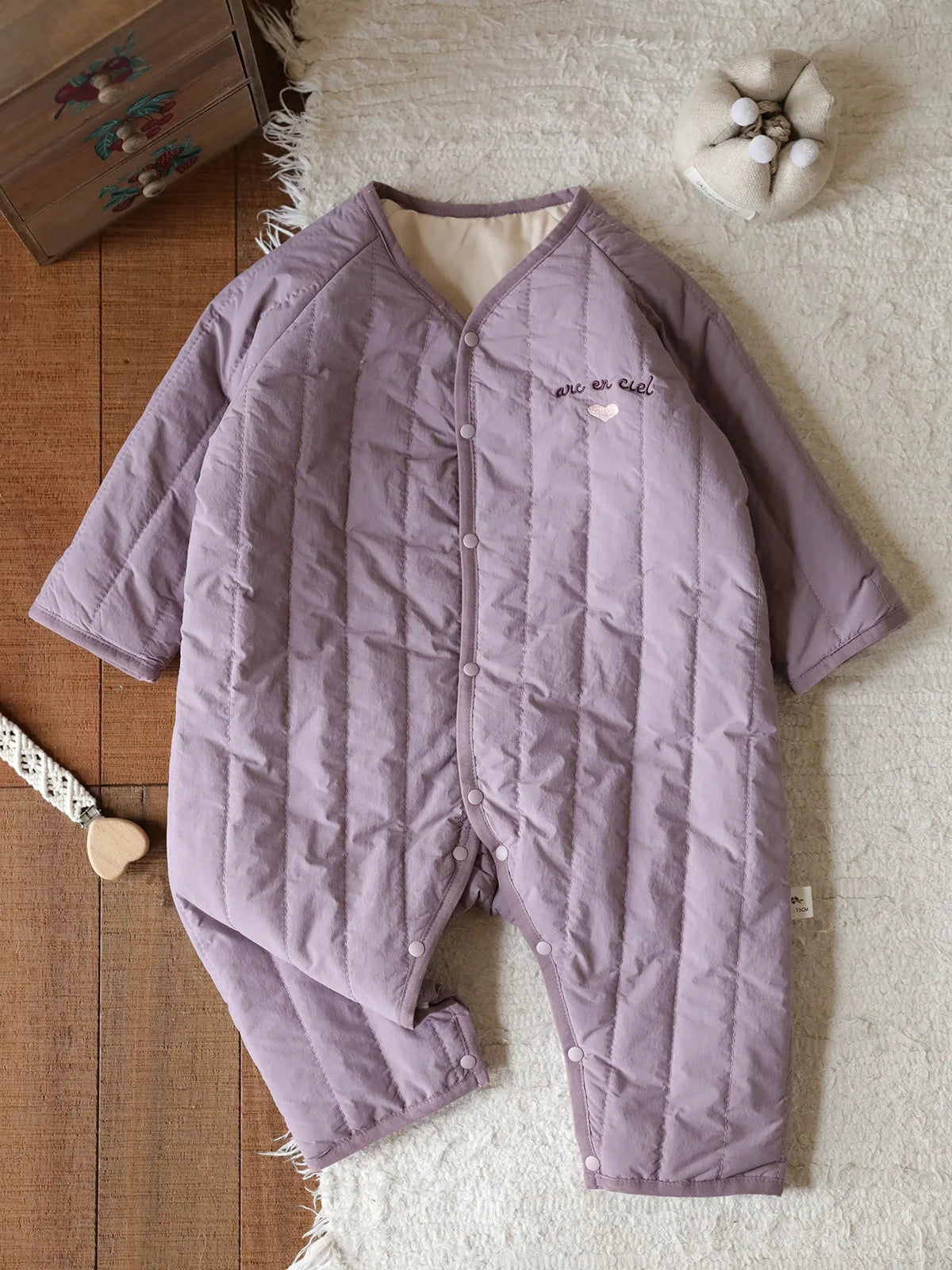 New Embroidered Baby Romper Autumn Winter Thicken Cotton One-piece Bodysuits for Boys Girls Outdoor Cotton Jacket Jumpsuit