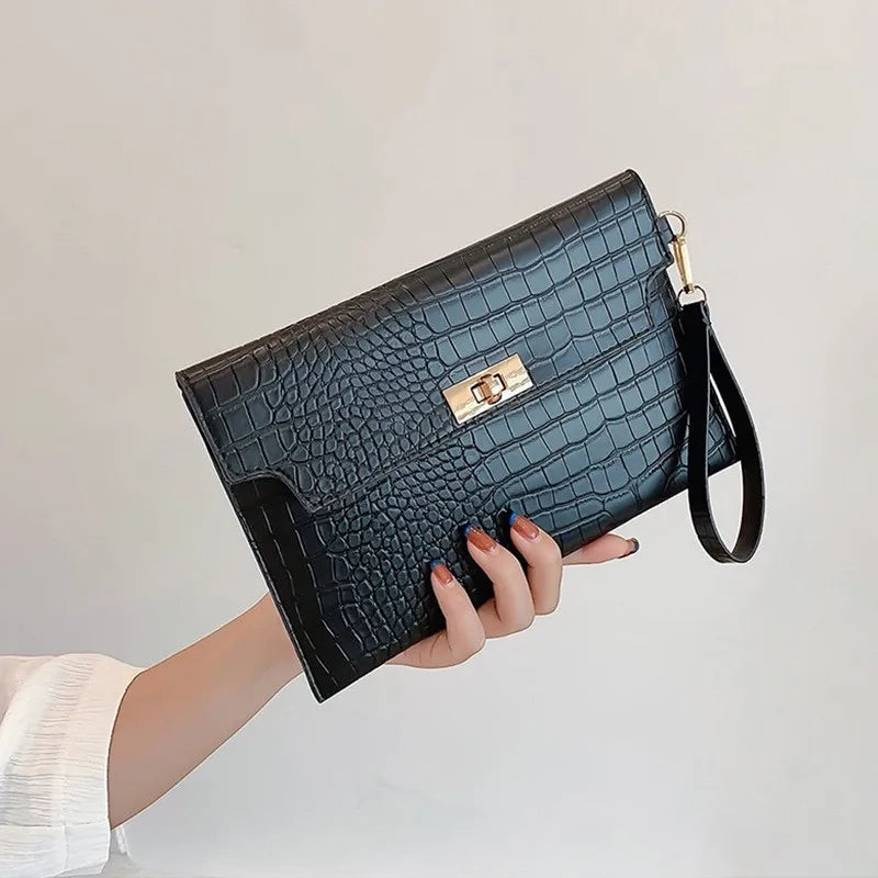 Fashion Luxury Handbags Women Bag PU Leather Clutch Ladies Evening Envelope Bag Female Day Clutches Purse Portable Wristlet Bag