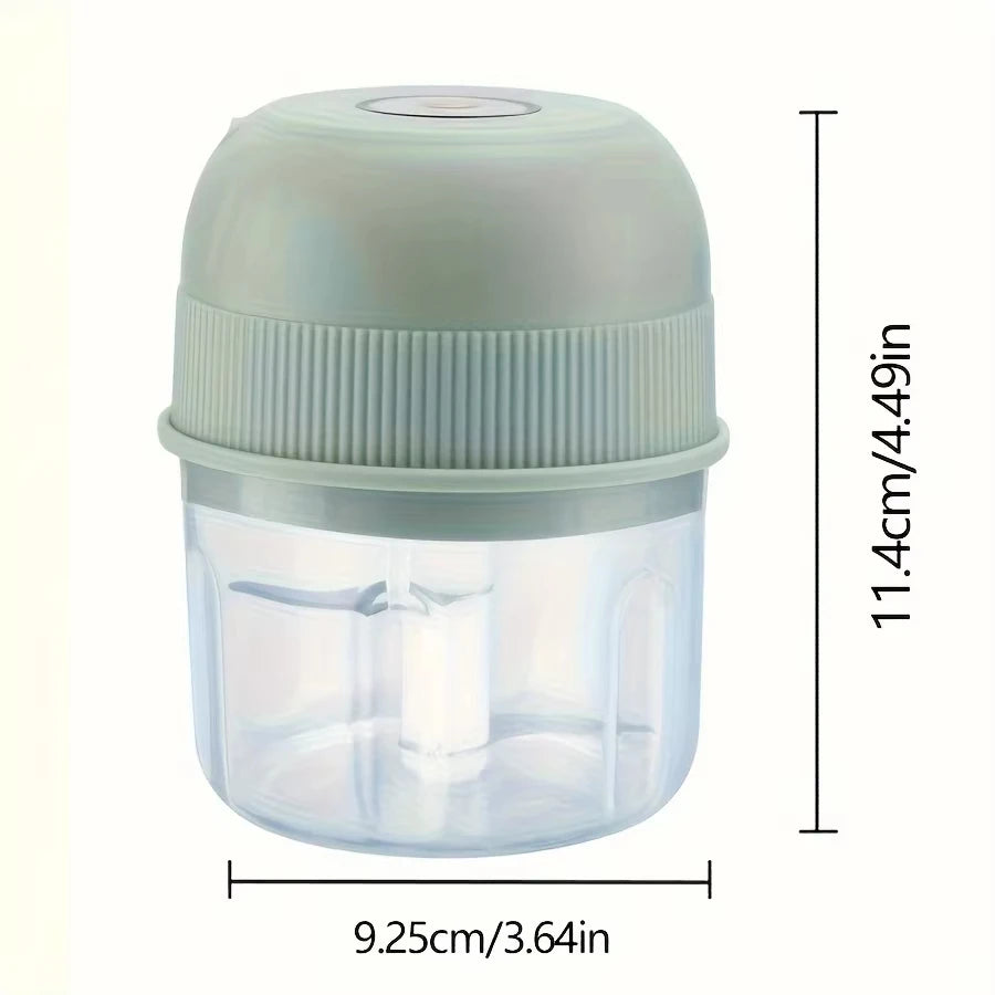 260ml Electric Garlic Grinder Onion Chopper with 1 Button Start Meat Grinder Kitchen Food Vegetable Mixer