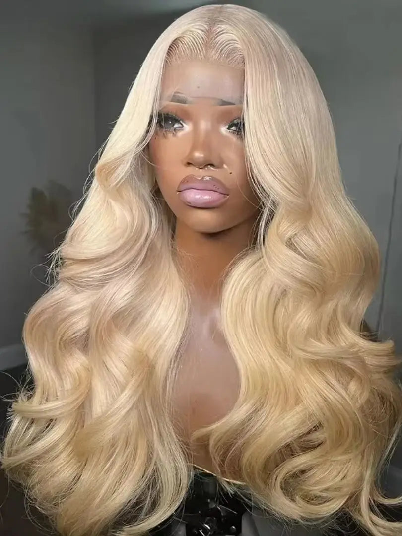 White Wig Body Wavy Lace Front Wig 13x4 HD Heat Fiber Pre Plucked Synthetic And Blend For Women Daily Wear Clearance Cosplay