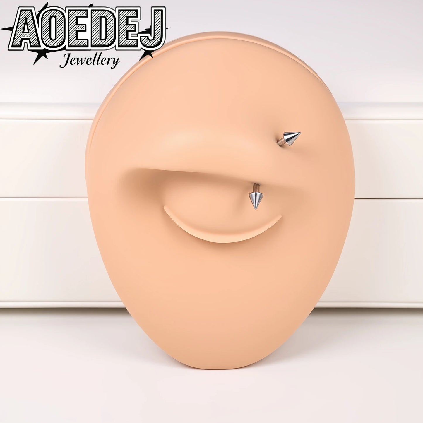AOEDEJ 14/16/18G 1-10pcs/lot Stainless Steel Eyebrow Piercings Spike Eyebrow Rings Curved Barbell Bridge Piercing Jewelry 6-14MM