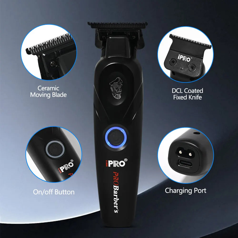 iPRO S1082 Professional Electric Hair Clipper 7700RPM High Speed 1600mAh Long Battery Life Magnetic Comb Attachment Set