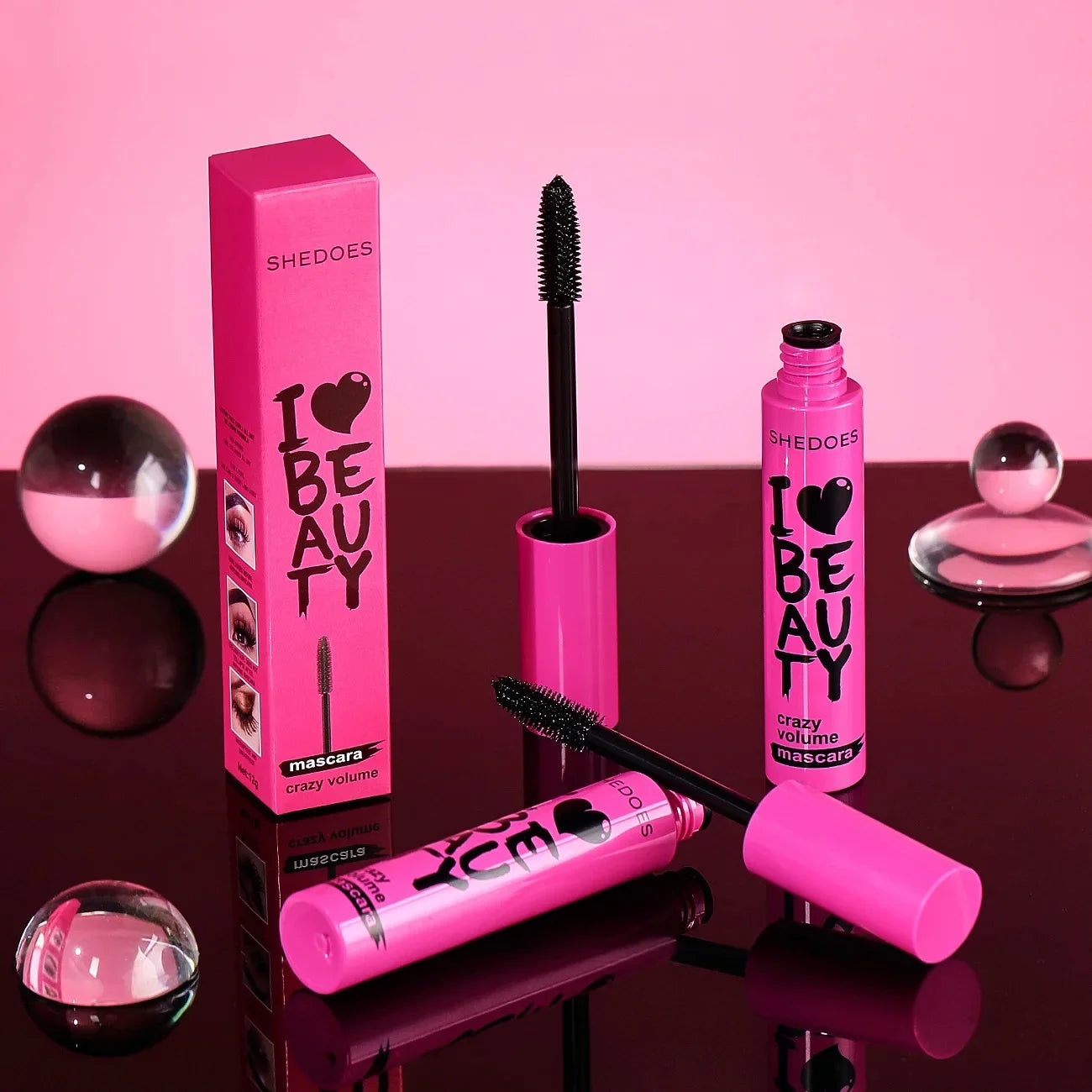 5D Waterproof Mascara Eyelashes Lengthening Long Lasting Silky Lash Black Eyelashes Extension Make Up Beauty Eye Korean Cosmetic