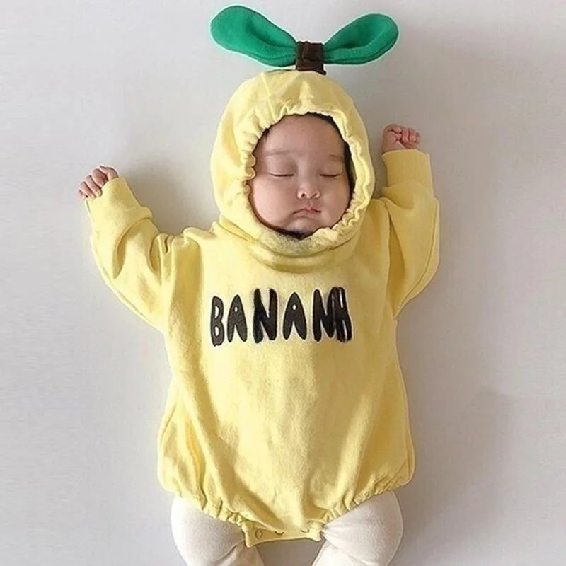 HoneyCherry Autumn Baby Red Romper Baby Fruit Crawling Suit Bodysuit Newborn Baby Clothes