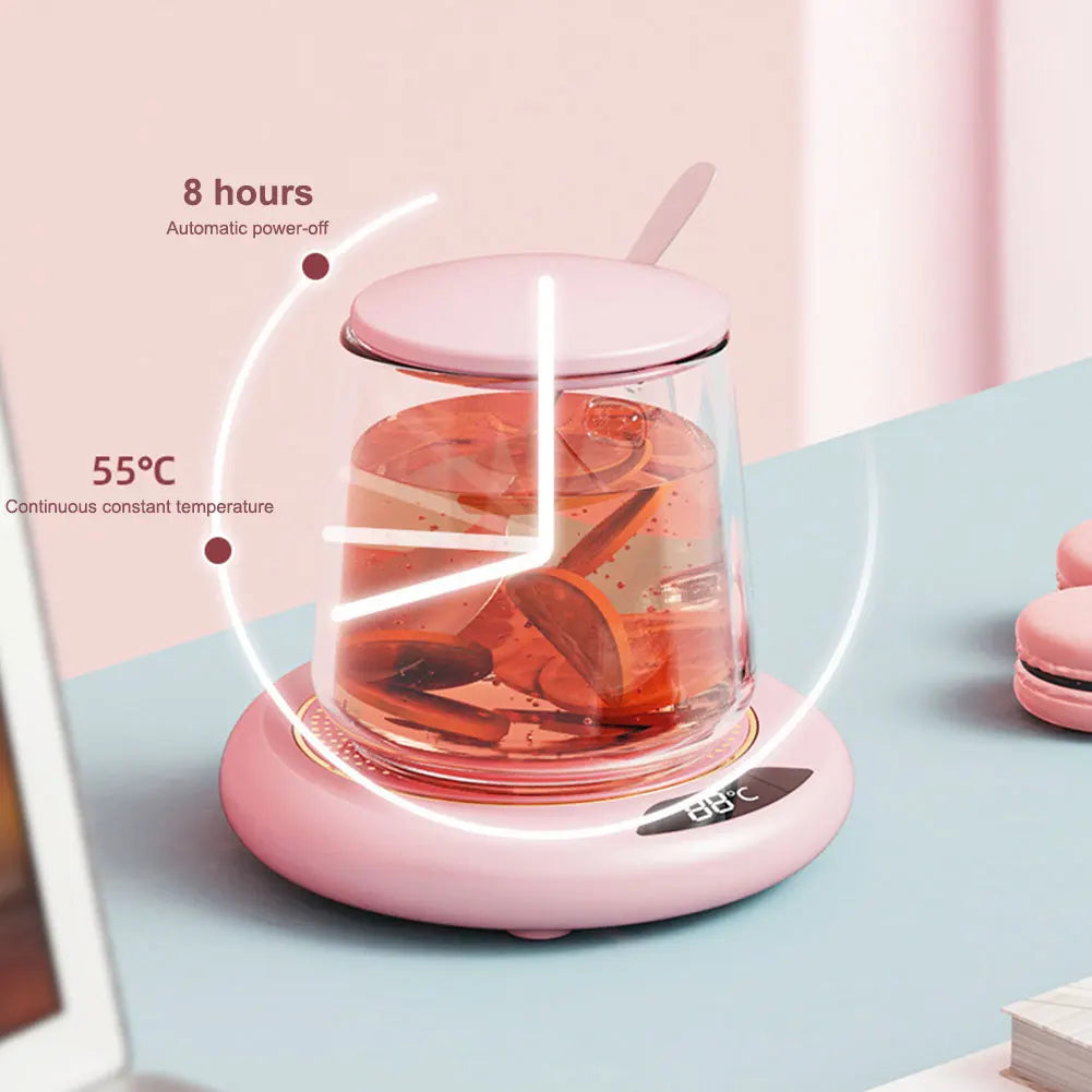 USB Coffee Mug Warmer 3 Temperature Setting Electric Beverage Warmer Coffee Warmer Plate for Hot Coffee Tea and Milk