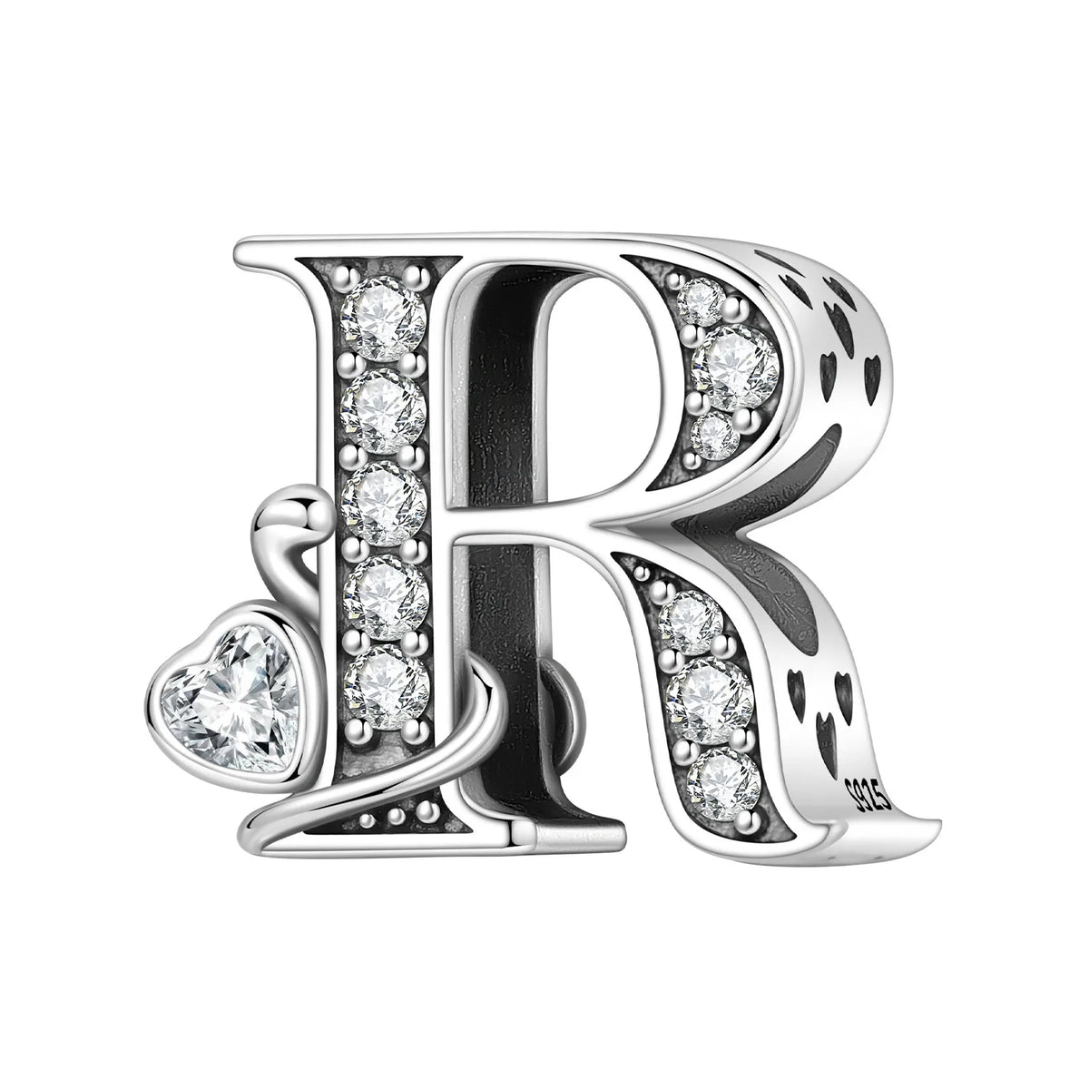 2026 New 925 Sterling Silver Zircon Scroll Grass Pattern 26 Letter Bead Charms for Women Fit DIY Bracelet Necklace Jewelry Gift