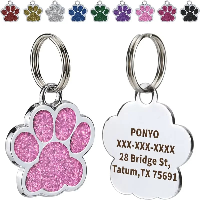 Personalized Cat Collar Adjustable Nylon Pet Products Bell Small Large Kitten pendant Accessories name Tag Small Necklace