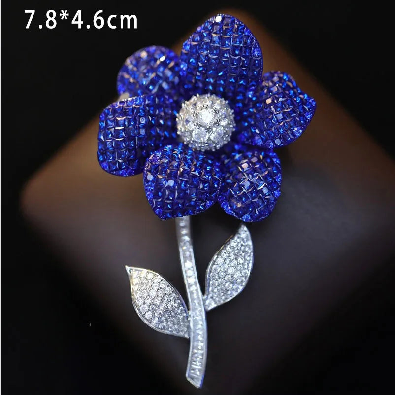 2026 Woman Brooches Luxury Designer Rose Butterfly Dragonfly Vase Bow Broche Pin Micro-inlaid Zircon Elegant Coat Accessories