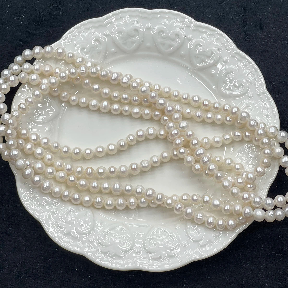 160cm Natural Freshwater Pearls Sweater Chain Round Pearl Loose Spacer Beaded for Women Men Jewelry Necklace Gift 6-7mm