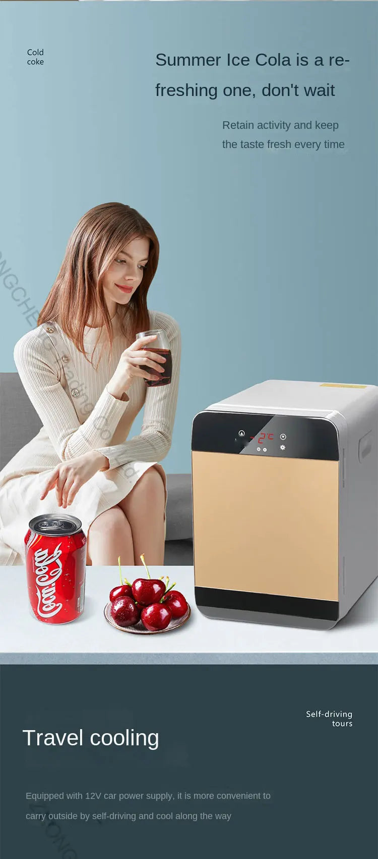 Household 220v 25L Mini Small Refrigerator Small Home Dormitory Car Home Dual-use Student Car System Refrigeration Single Use