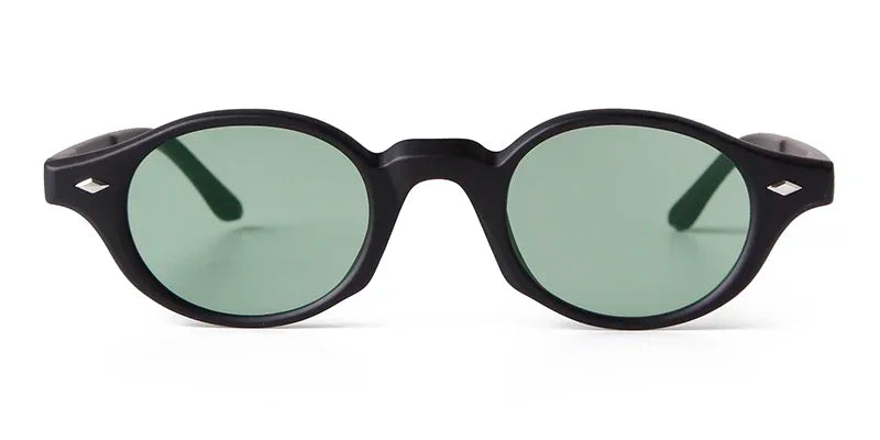 Retro Small Oval Sunglasses Women Brand Design Rivet Blue Tortoise Shell Sun Glasses Outdoor Men Shades Female UV Oculos De Sol