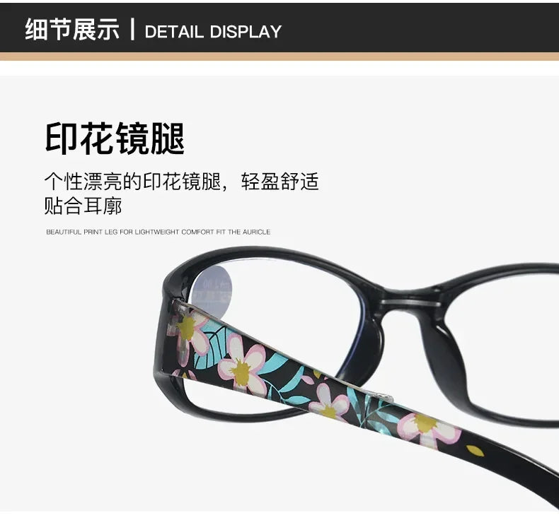 New Folding Reading Glasses Women Men Anti-Blue Light Portable Magnifying Presbyopia Eyewear +100+400 Eyeglasses