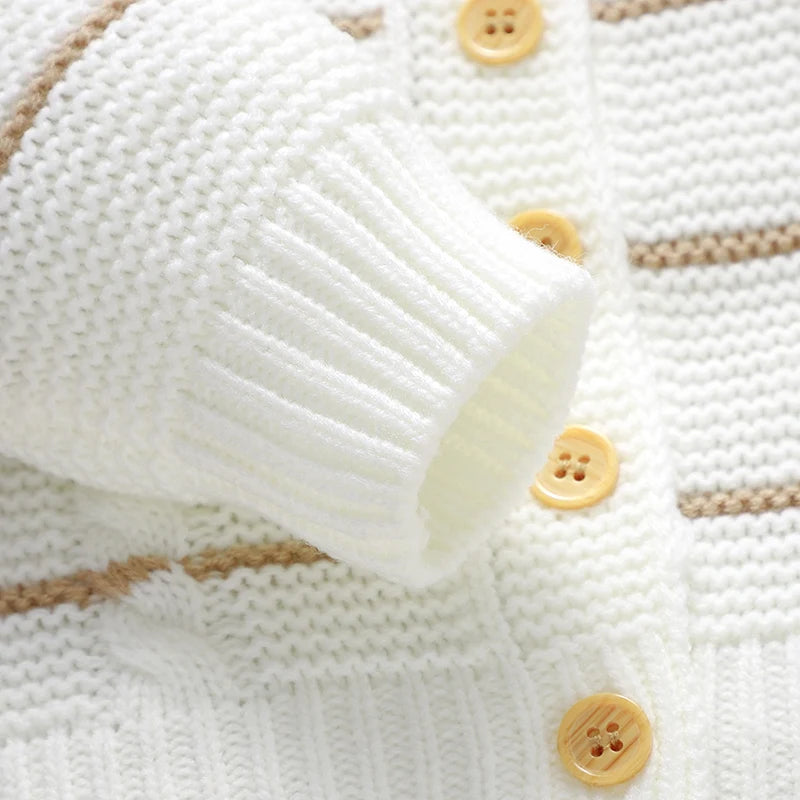 Winter Baby Clothes Sets Autumn Casual Long Sleeves Sweaters Jackets+Rompers Infant Boys Girls Outfits 2Pcs Knitted Toddler Wear