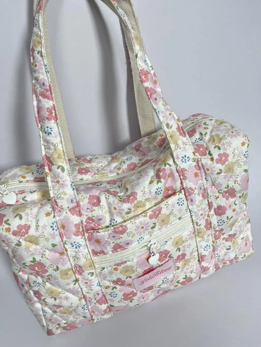 Korean Style Stroller Organizer Bags Flower Multi-pocket Floral Mummy Bag Portable Baby Care Storage Women Handbag Outdoor