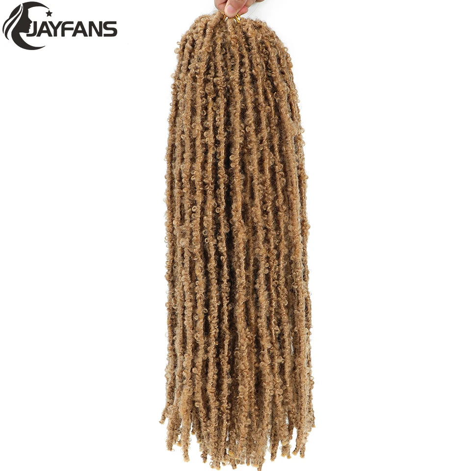 18 24 Inch Butterfly Locs Crochet Hair Extensions Synthetic Distressed Butterfly Soft Locs Crochet Braids Hair for Black Women