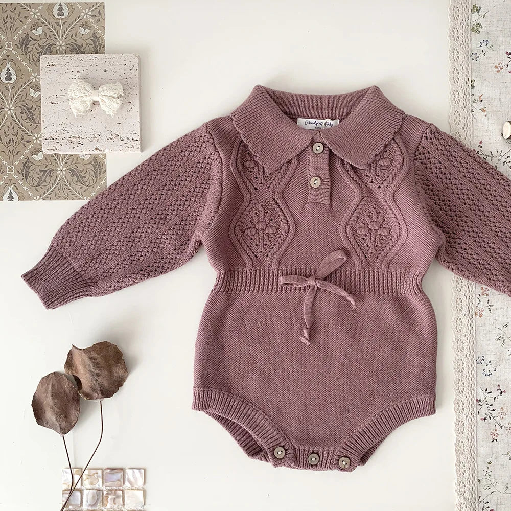 Spring Newborn Infant Toddler Baby Girl Boy Rompers Warm Knit Jumpsuit Long Sleeve Soft Outfits Clothing Baby Winter knit Romper
