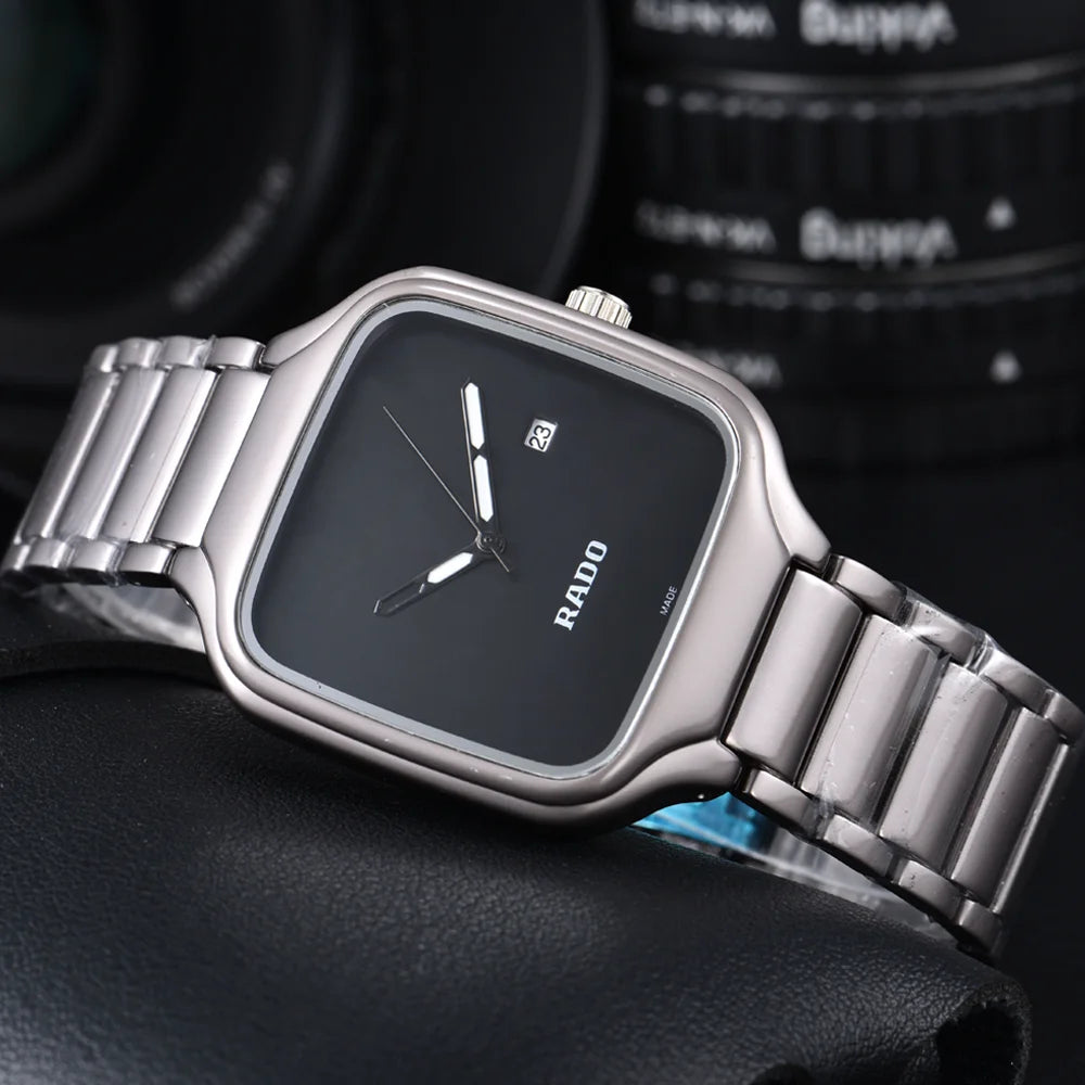 TOP Quality Rado Original Brand Watches For Mens Fashion Multifunction Auto Date Quartz Watch Classic Business AAA Male Clocks