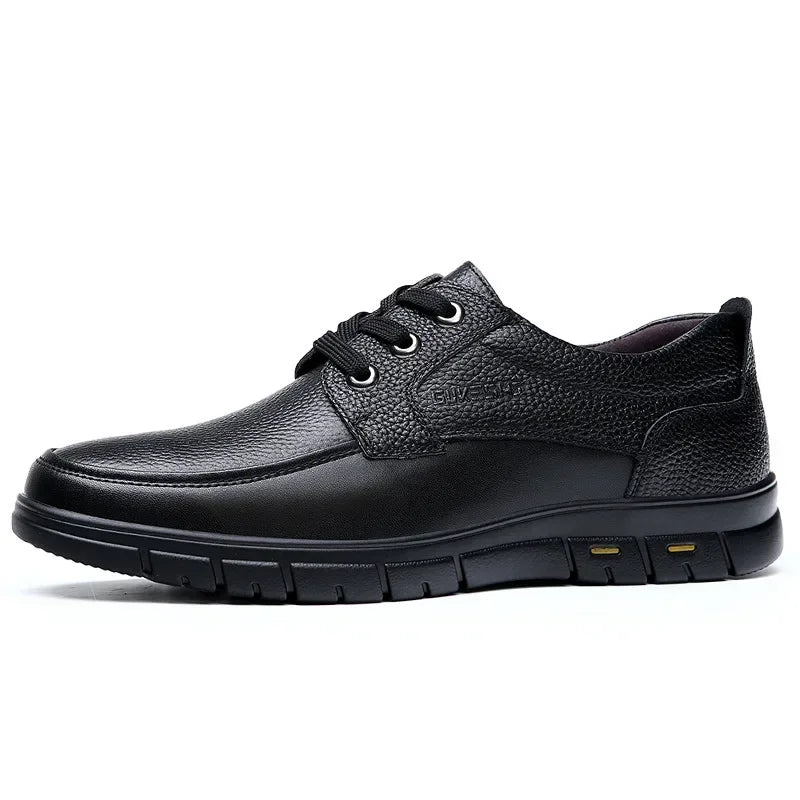 2025 Kitchen King Men's Shoes Anti-Slip Waterproof Oil-Resistant Durable Casual Leather Work Shoes For Chefs Perfect For Spring