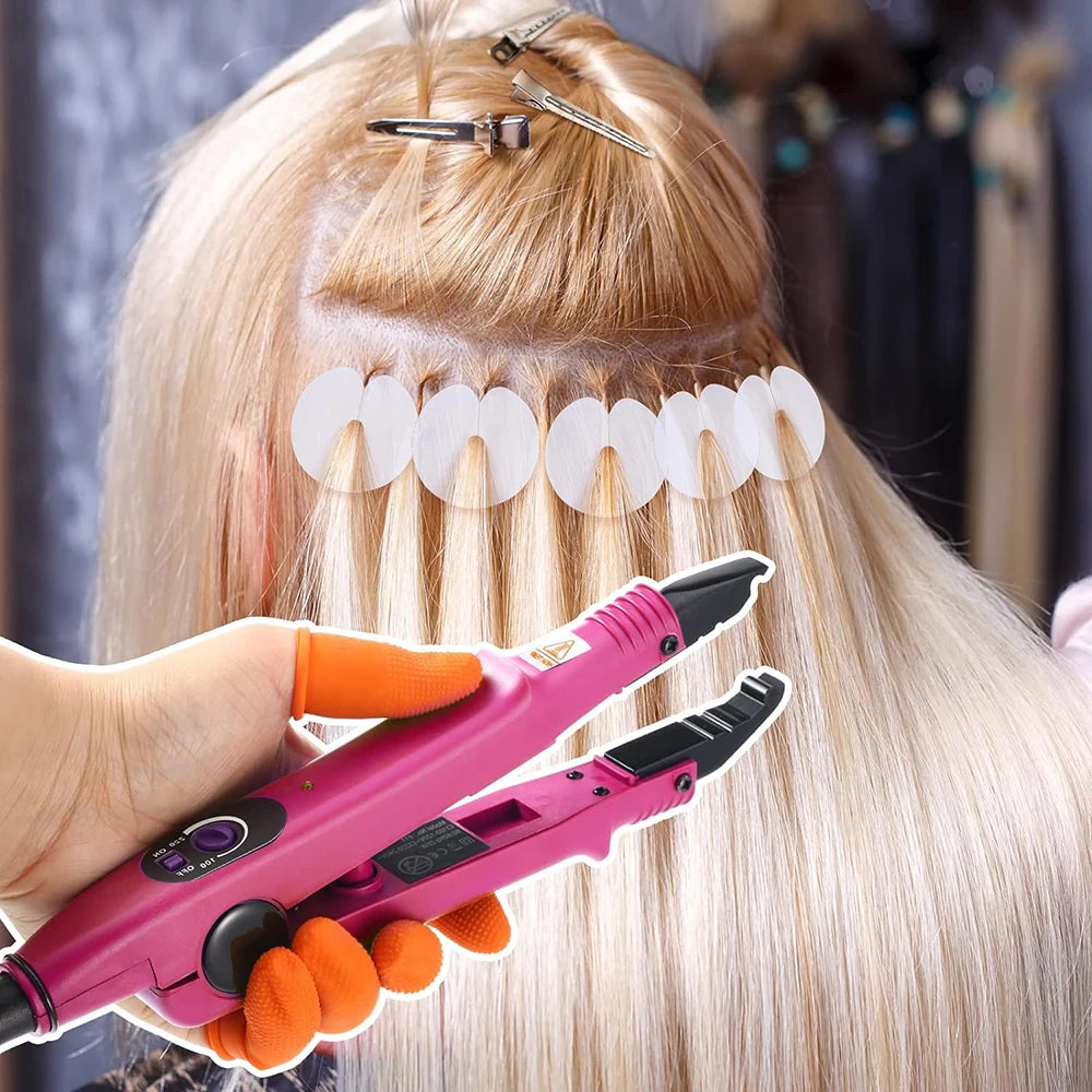 Loof Hair Extension Iron Professional Hair Styler Salon Model-Flash Keratin Bonding Tool Control/Constant Temperature EU/US Plug