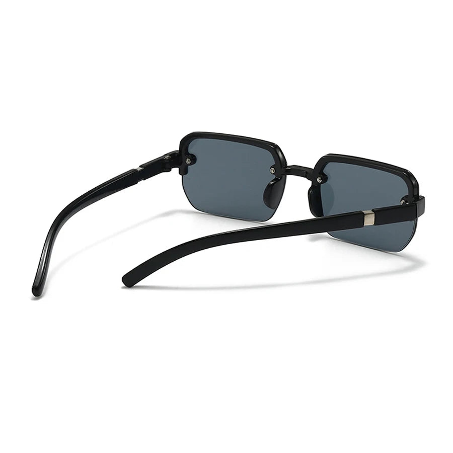 Rimless Sunglasses Rectangle Fashion Popular Men Shades Small Square Sun Glasses For Female Male Summer Traveling Oculos