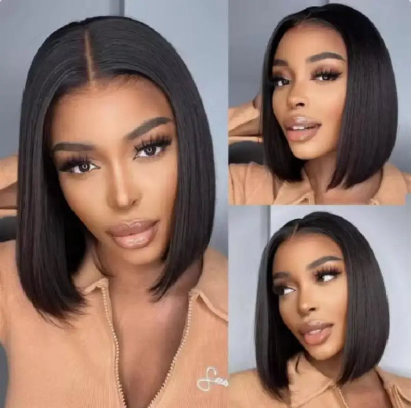2026 Synthetic Short Bob Straight Wig, Glueless Ready To Wear, Elastic Drawstring, Upgraded No Glue Air Wigs