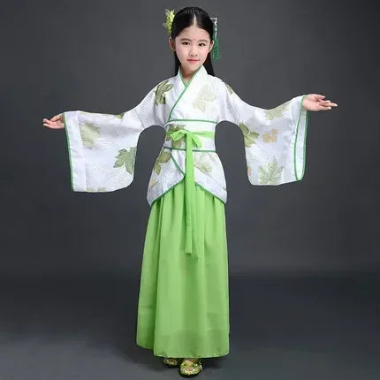 Halloween Cosplay Kids Set Dance Performance Dress for Girls Show Disfraz Child Hanfu Dress Costume Chinese Traditional Clothes