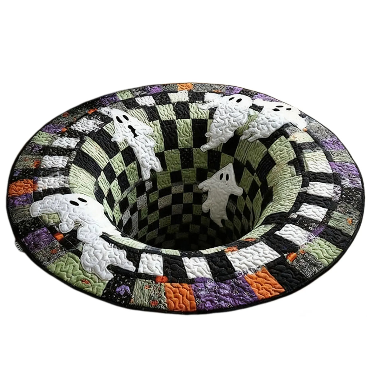 For Halloween Rug Optical-Illusion Rug Carpet Entrance Door Mat Home Decor Living Room Non-Slip Felt Carpet Halloween Present