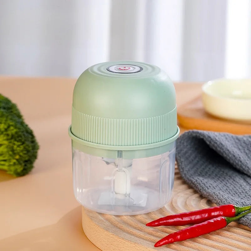 260ml Electric Garlic Grinder Onion Chopper with 1 Button Start Meat Grinder Kitchen Food Vegetable Mixer
